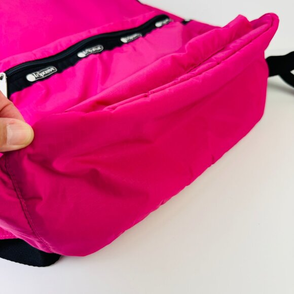 LeSportSac Logan Pop Pink Nylon Dual Compartment Adjustable Large Backpack - Picture 9 of 11
